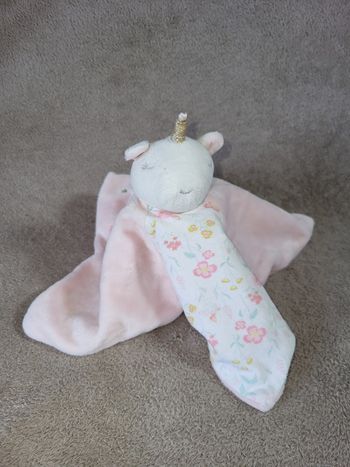 Doudou licorne motif floral Sergent Major Mon premier major