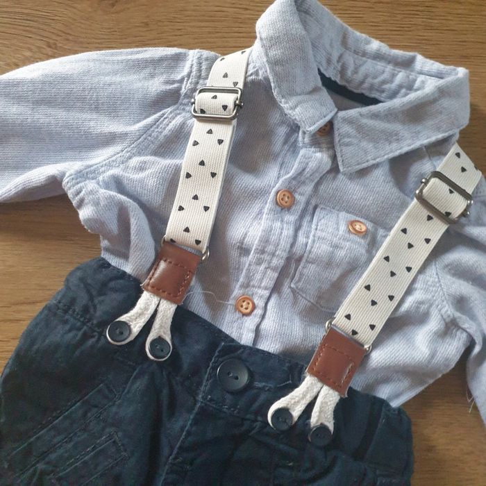 💚 Ensemble chemise salopette 1 mois Kiabi #emyfleury_1moisgarçon - photo numéro 2