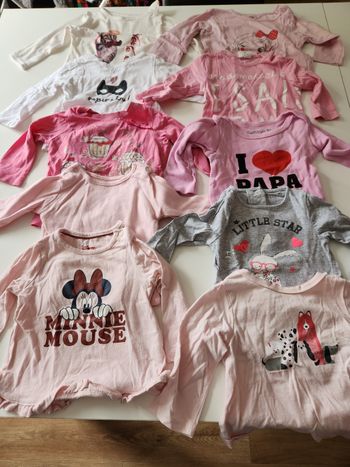 Lot tee shirt  fille  hiver manche longue