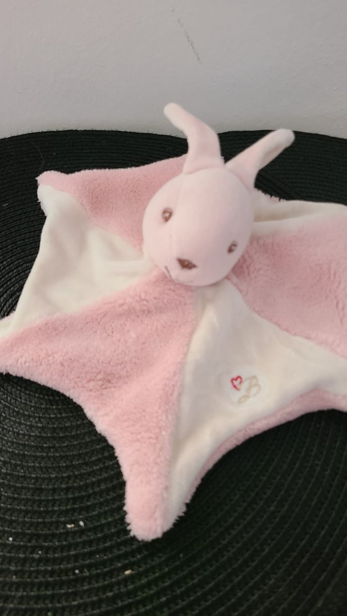 Doudou plat étoile lapin rose BESTEVER 2011 - photo numéro 3