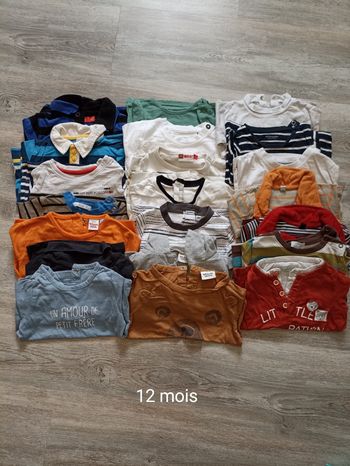 Lot 12 mois t-shirt manches longues