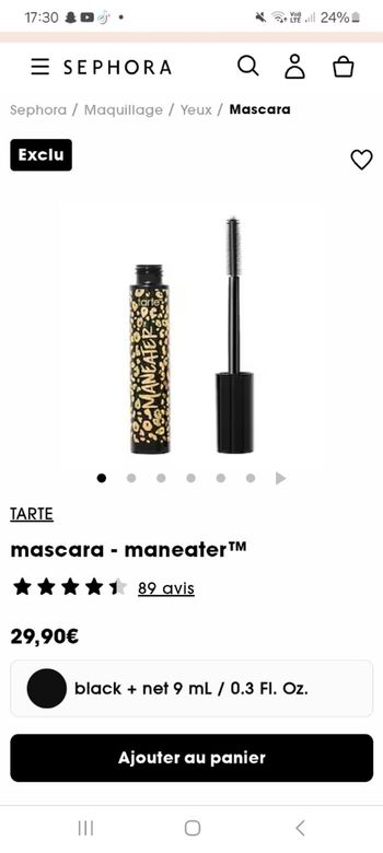 Mascara Tarte neuf