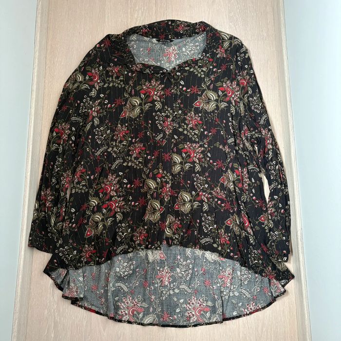 Chemise Ms Mode • noir & rouge • 52 🌿