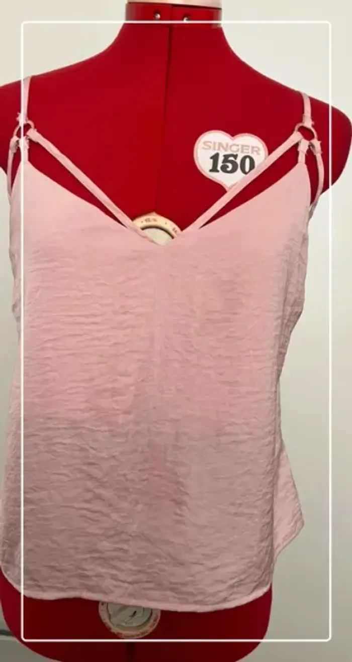 Blouse débardeur fluide rose poudré Undiz