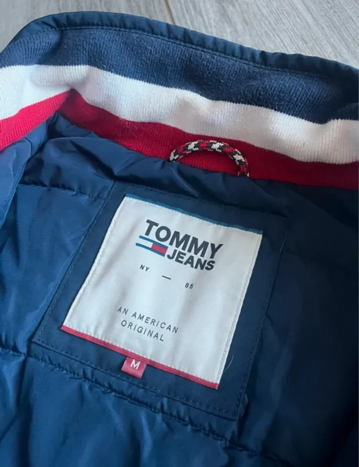 Veste hiver bleu marine Tommy Jeans taille M - photo numéro 6