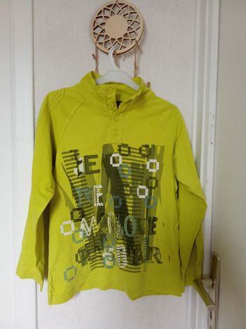 Pull manches longues garçon tout compte fait 8 ans jaune mi saison automne