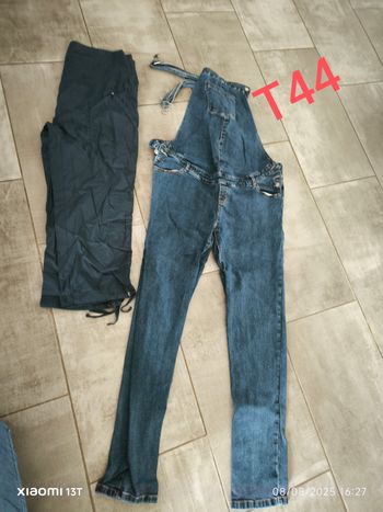 Pantacourt et salopette de grossesse T44