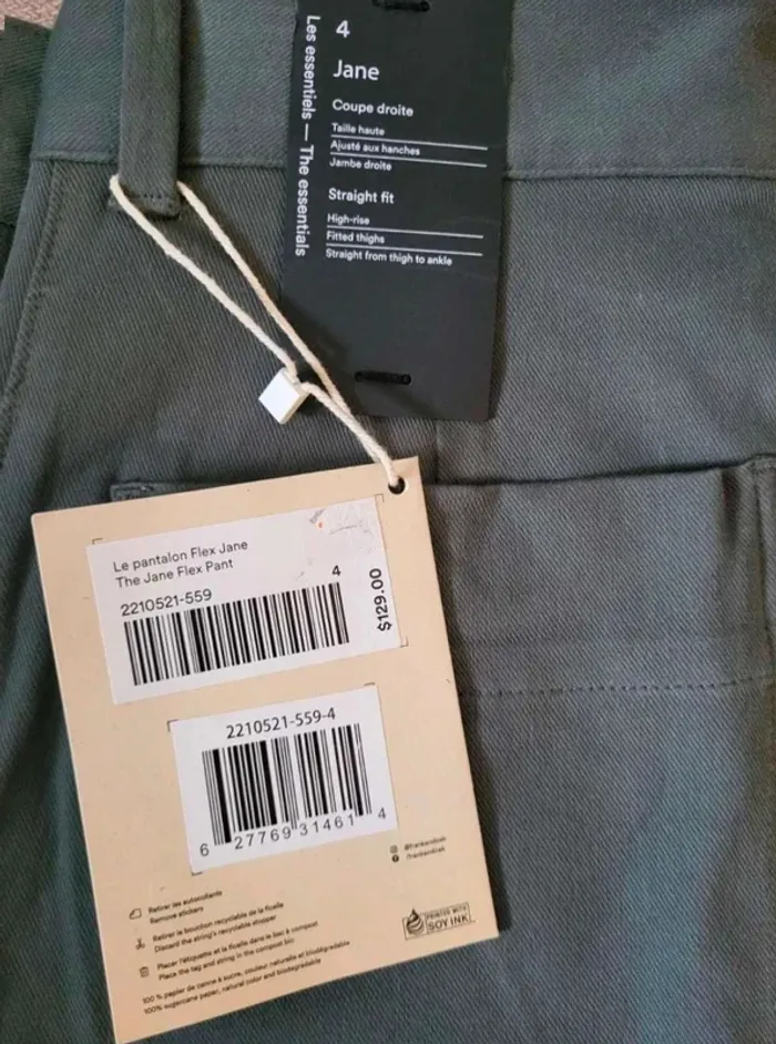 Pantalon coupe  droite  taille haute  Frank  and Oak  taille  S - photo numéro 5