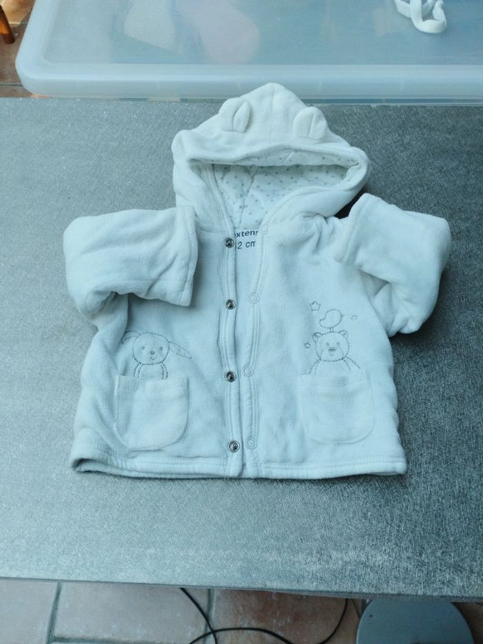 Blouson polaire blanc 1 mois fille Auchan