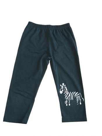 Legging court noir avec un zèbre en motif taille 8 ans
