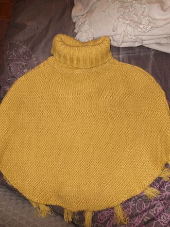 Poncho jaune moutarde