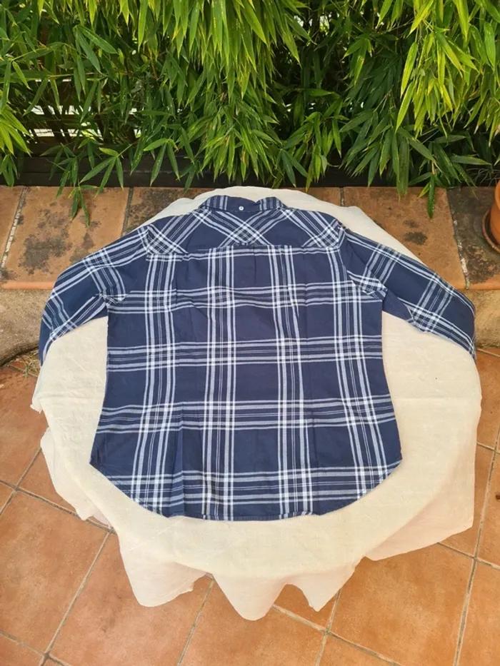Chemise H&M bleu marine/blanc - photo numéro 5