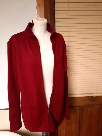 Gilet Lie de vin Mixte Taille M