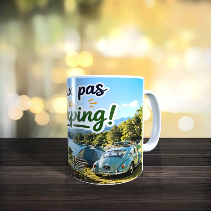 Mug humour j'peux pas j'ai camping - photo numéro 3