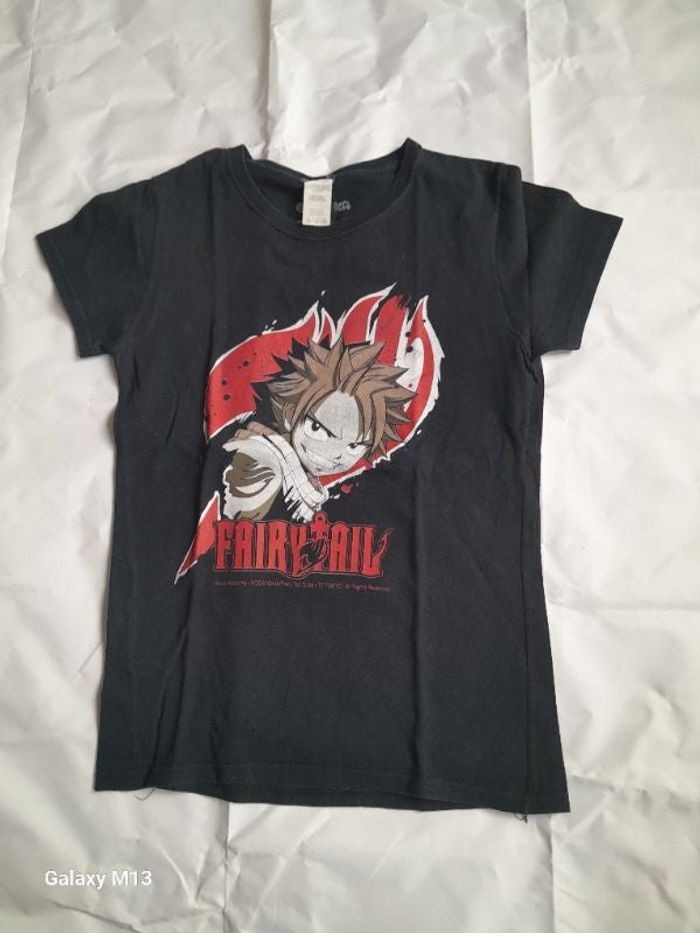 Tee shirt Femme Fairy tail manga noir taille S en coton