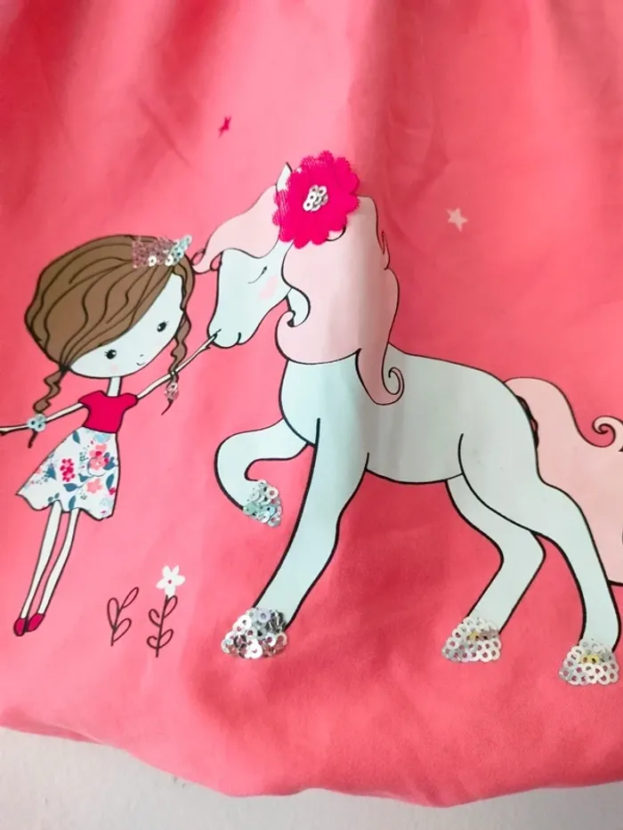 (a) robe rose fille & Licorne 🦄 6mois - photo numéro 3