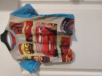 ensemble d'été cars disney gris et bleu 8 ans