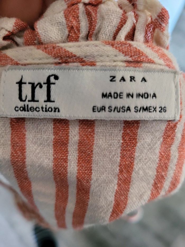 Magnifique haut zara en lin et coton taille 36 - photo numéro 3
