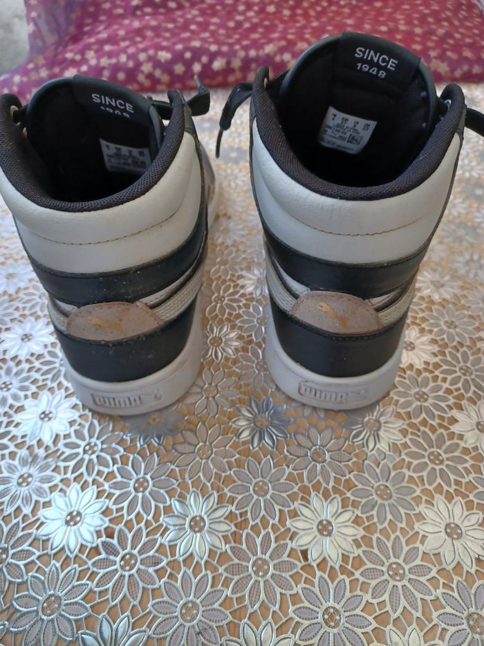 Baskets montantes Puma coloris noir et blanc taille 37 en bon état. - photo numéro 5