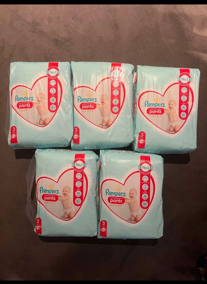 Pampers premium taille 3 pants (5 sachets)
