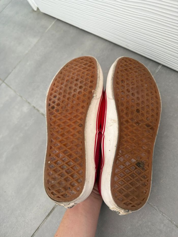 Vans basses femme rouges et blanches - photo numéro 8