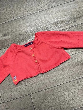 gilet court corail  sergent major  18 mois