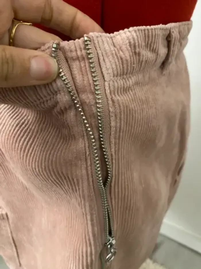 Jupe velours côtelé rose Denim co - photo numéro 6