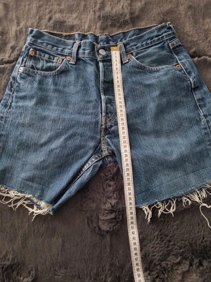 Short jeans levis 501 bleu femme - photo numéro 4