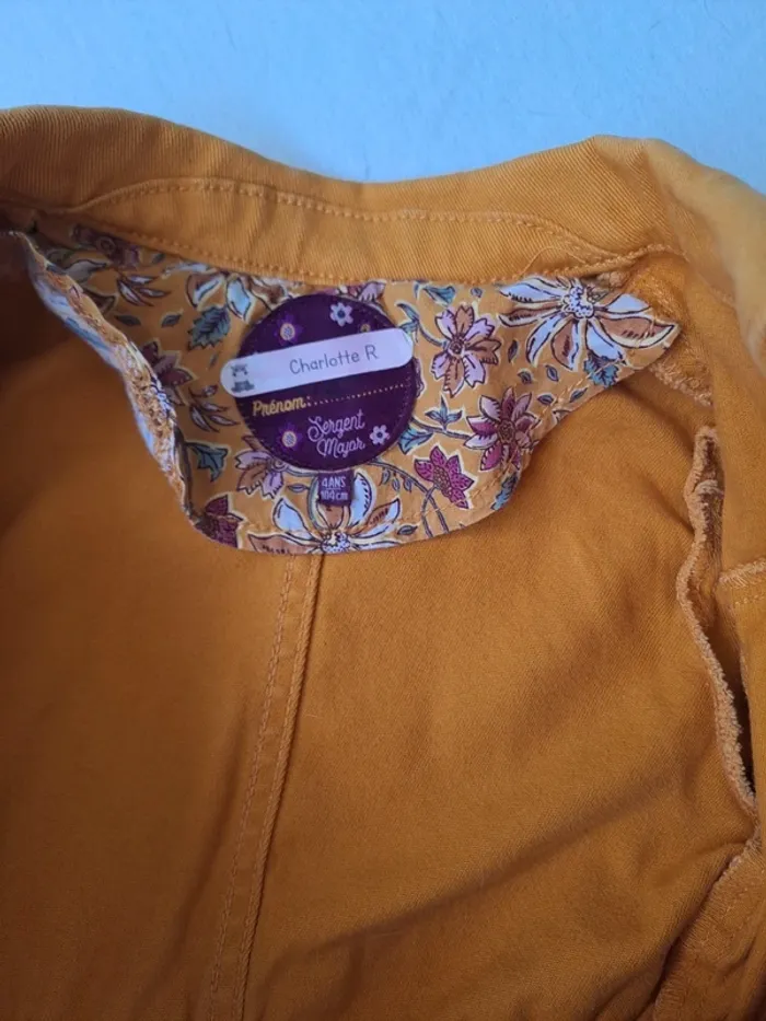 Veste en jean jaune moutarde sergent major - photo numéro 2