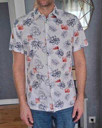 chemise DEVRED blanche à fleurs