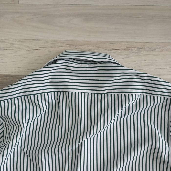 Chemise homme à manches longues blanc à rayures vertes C&A taille M - photo numéro 8
