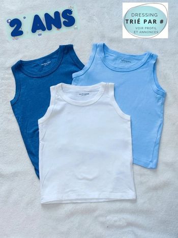 Lot débardeurs (Marcel) 2 ans