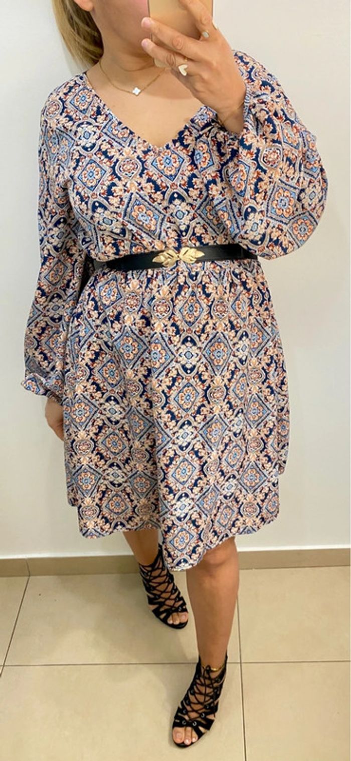 Jolie Robe Imprimée Col V Taille XL - photo numéro 3