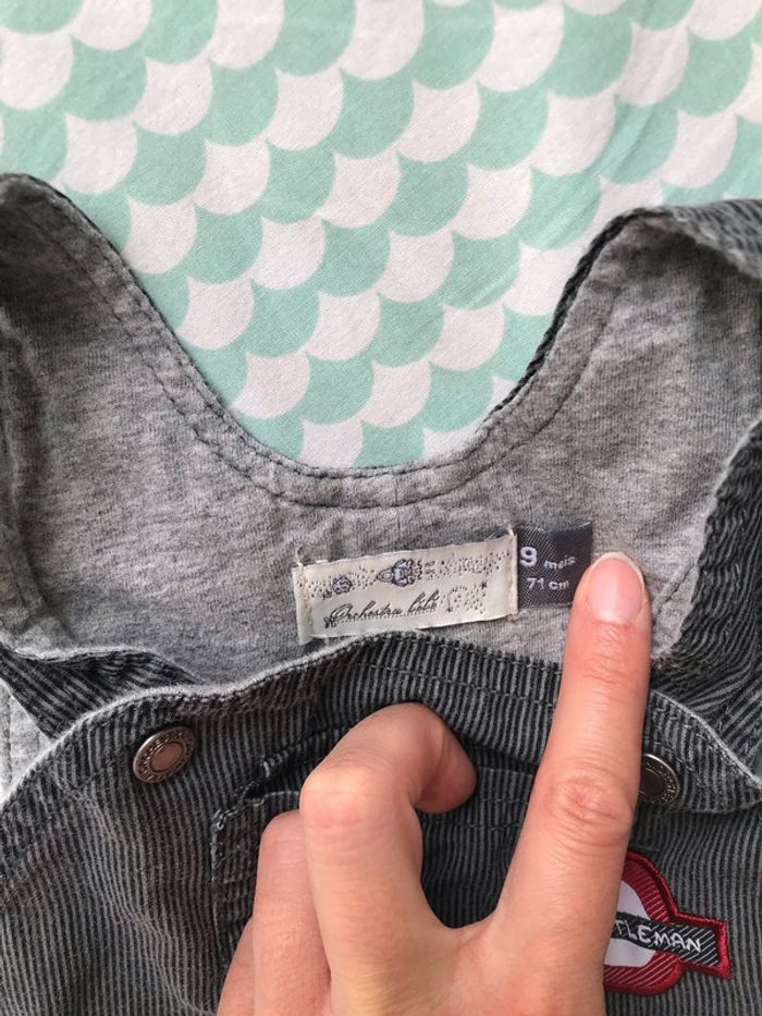 Salopette velours grise - photo numéro 3