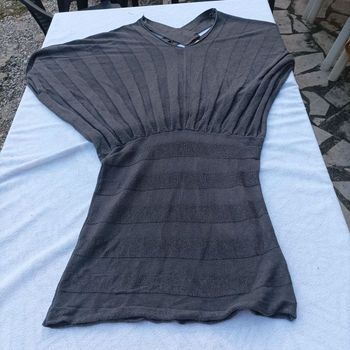 Tunique  pull ample en haut serrée en bas gris TU Bon Etat