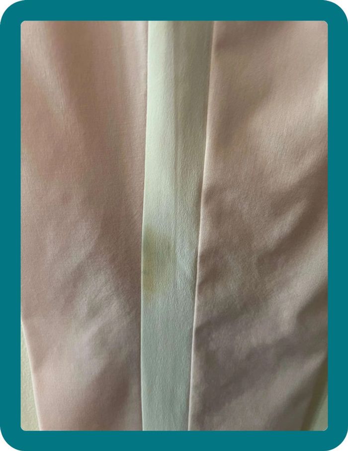 Pantalon carotte laine fine rose à bandes blanches taille 36 - Pablo - photo numéro 3