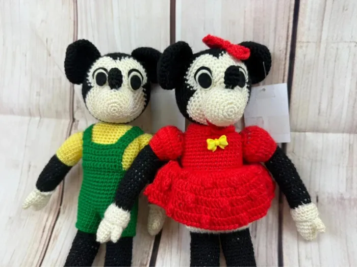 Peluches Disney Vintage import Japon Mickey & Minnie - photo numéro 5
