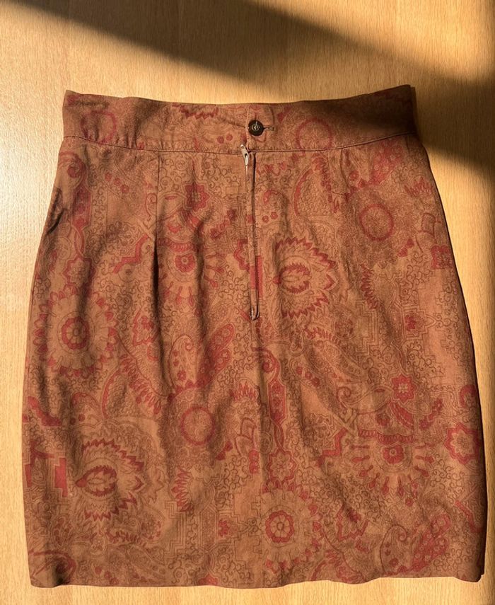 Mini jupe crayon - vintage skirt 70's/ folk inspired - photo numéro 11