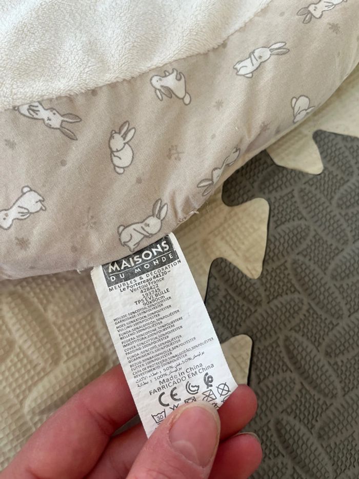 Tapis de Sol Maison du monde Lapin petit cœur d’amour beige - photo numéro 7