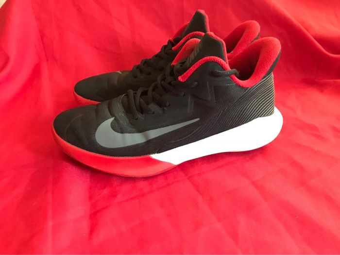 Baskets Nike précision 4 noir et rouge université taille 39 - photo numéro 3