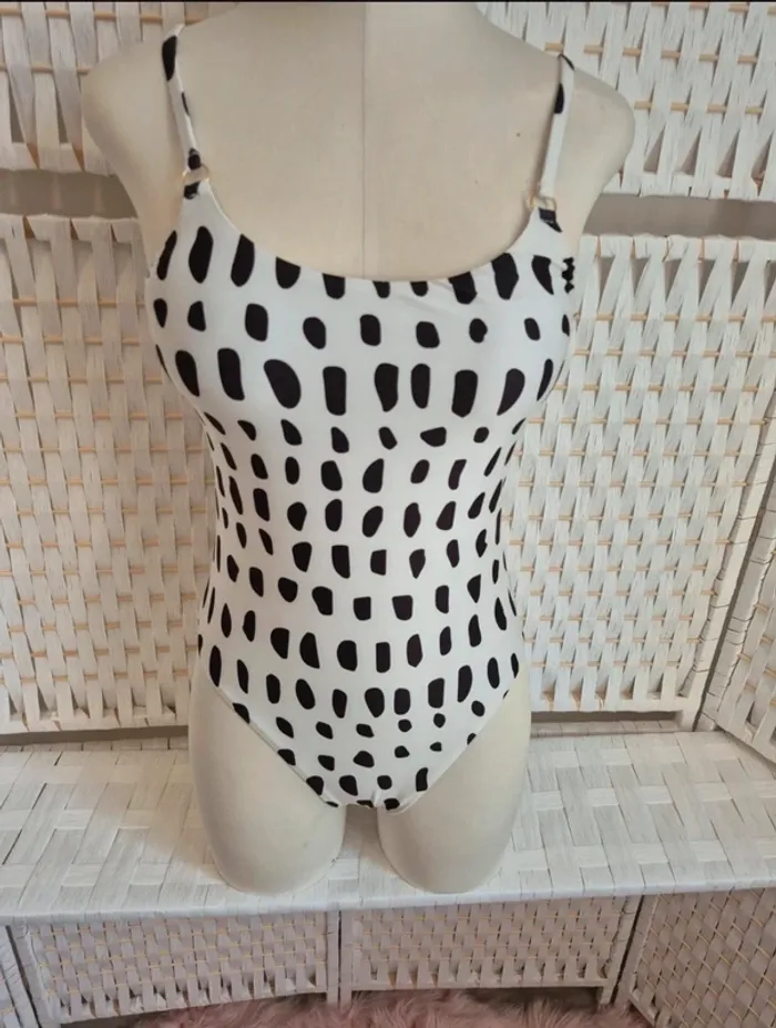 💕joli maillot de bain 1 pièce à pois look rétro chic benetton femme TS/ 36 💕 - photo numéro 3