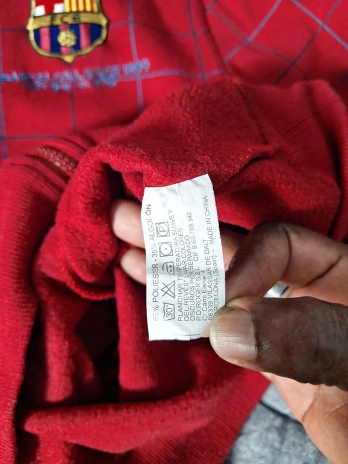Sweat à capuche  / hoodie full zip - taille M - FC Barcelone homme brodé (123) - photo numéro 11