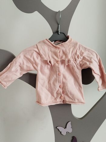 Gilet saumon Mes petits cailloux taille 3 mois