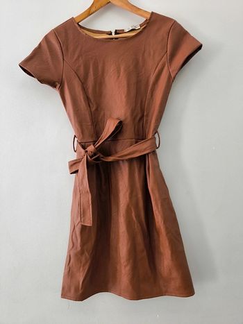 Robe courte en simili cuir  Taille s Marron chocolat