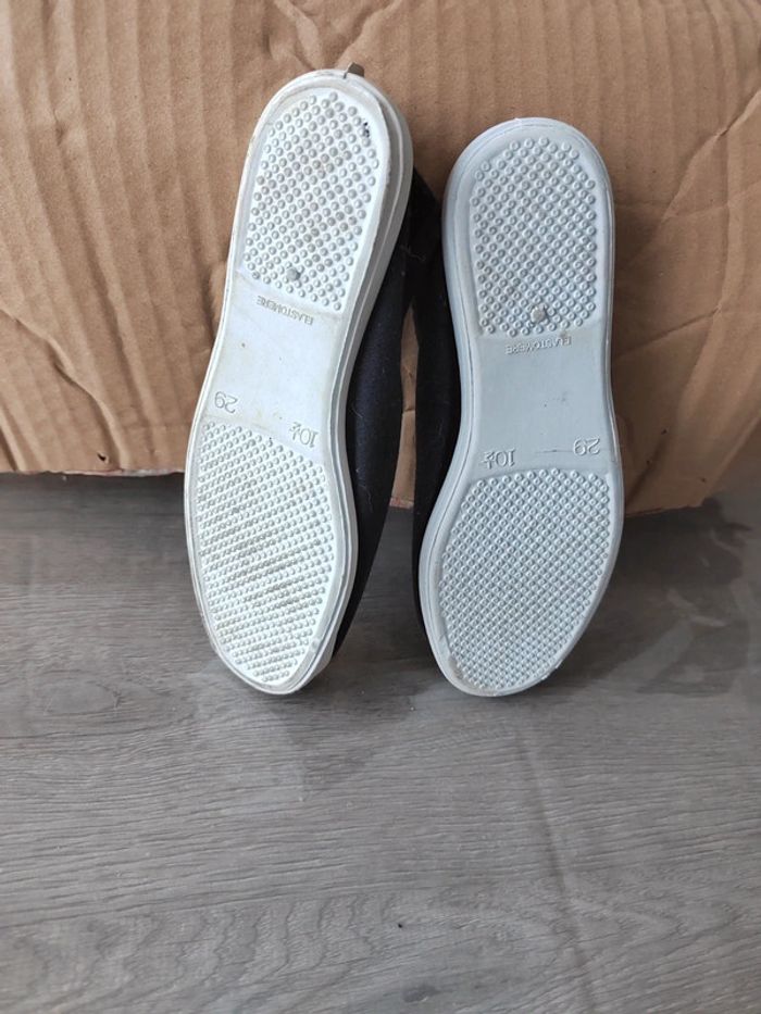 Chaussons ballerines en toile noir P29 - photo numéro 3