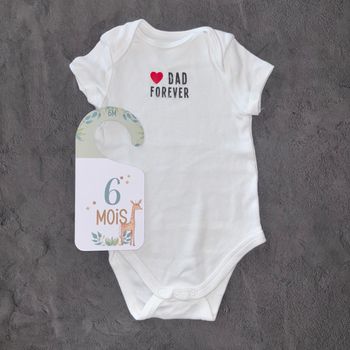 Body blanc love dad / 6 mois / Très bon état
