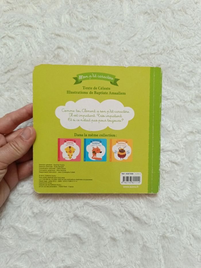 Livre bébé enfant Mon p'tit caractère Clément est impatient Auzou - photo numéro 4