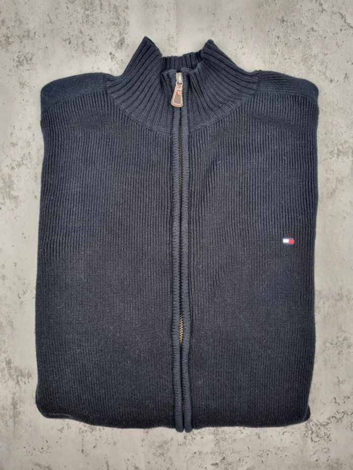 Veste zippée Tommy Hilfiger noire – Taille L Homme (mesures en photos) - photo numéro 2