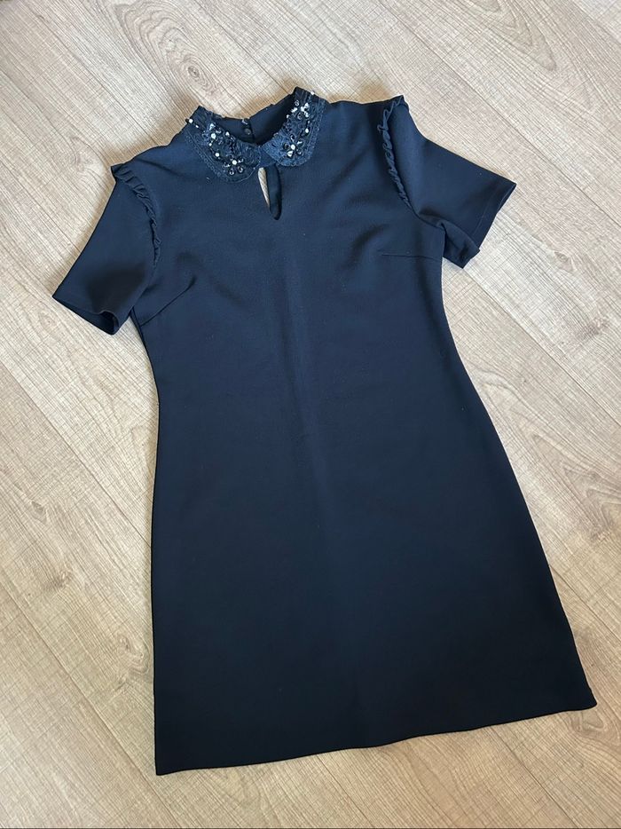 Robe noire avec strass à manches courtes Morgan taille 40 TBE - photo numéro 7