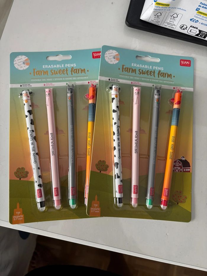 Lot de 4 Stylo Legami la ferme x2